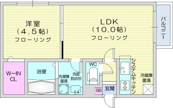 発寒南駅 徒歩2分 1階の物件間取画像